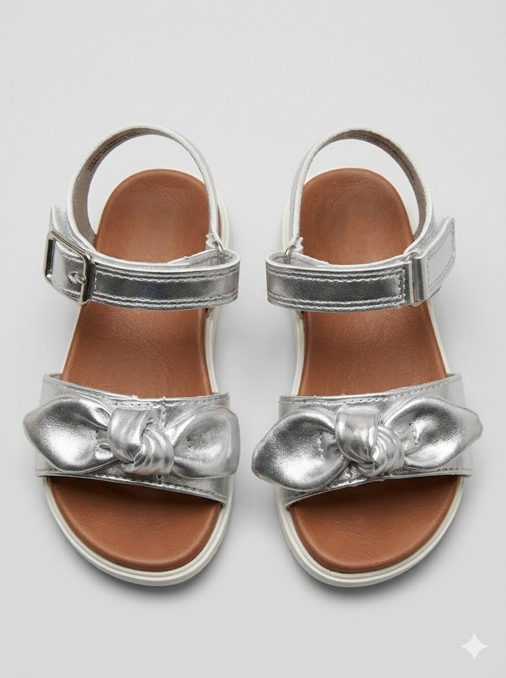NEW! Thereabouts Lil Ruby 6M Silver Girls Summer Shoes Sandals